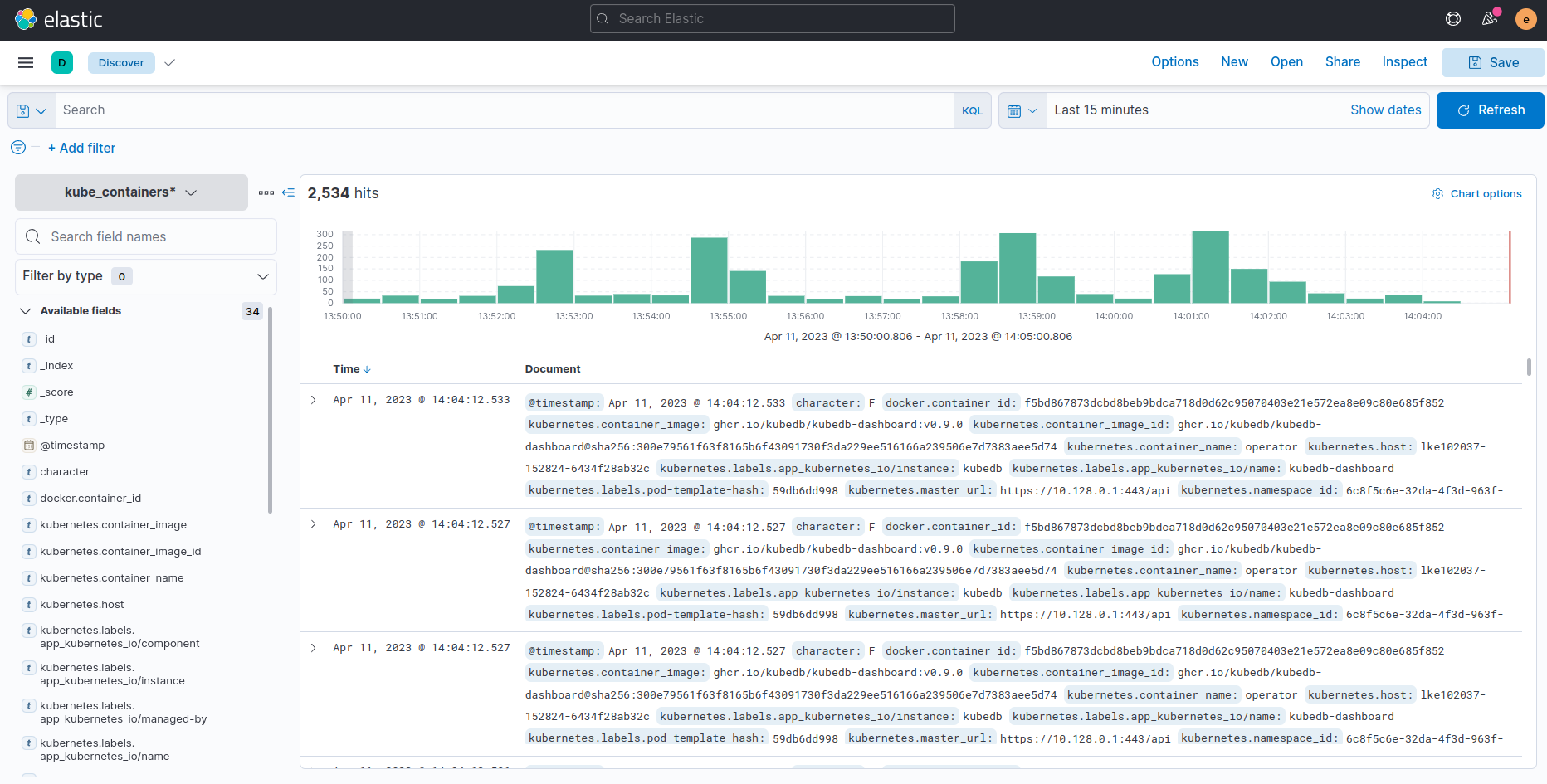 kibana discover